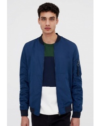 Мужской темно-синий бомбер от Pull&Bear