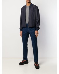 Мужской темно-синий бомбер от Prada