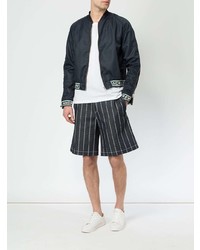 Мужской темно-синий бомбер от Andrea Crews