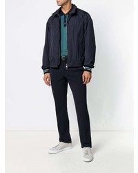 Мужской темно-синий бомбер от BOSS HUGO BOSS