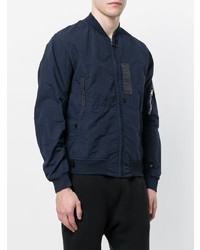 Мужской темно-синий бомбер от Stone Island Shadow Project