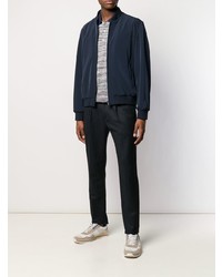 Мужской темно-синий бомбер от Fay