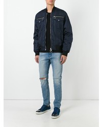 Мужской темно-синий бомбер от DSQUARED2