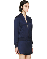 Женский темно-синий бомбер от Alexander Wang