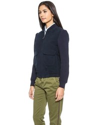 Женский темно-синий бомбер от A.P.C.