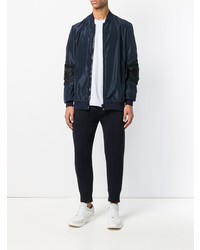 Мужской темно-синий бомбер от Frankie Morello