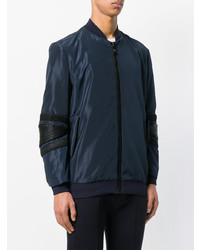 Мужской темно-синий бомбер от Frankie Morello