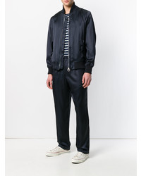 Мужской темно-синий бомбер от Maison Flaneur