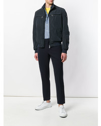 Мужской темно-синий бомбер от Peuterey