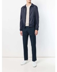 Мужской темно-синий бомбер от Corneliani