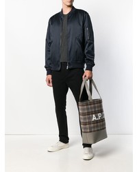 Мужской темно-синий бомбер от A.P.C.
