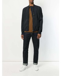 Мужской темно-синий бомбер от CP Company