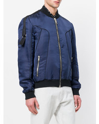 Мужской темно-синий бомбер от Les Hommes