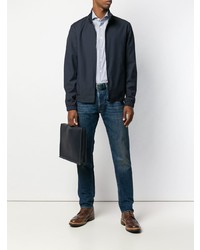 Мужской темно-синий бомбер от Salle Privée