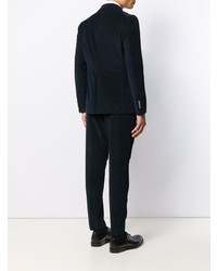 Мужской темно-синий вельветовый двубортный пиджак от Tagliatore