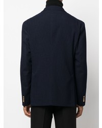 Мужской темно-синий вельветовый двубортный пиджак от Tagliatore