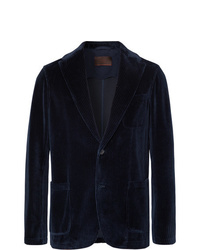 Мужской темно-синий вельветовый пиджак от Altea