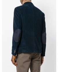 Мужской темно-синий вельветовый пиджак от Weber + Weber
