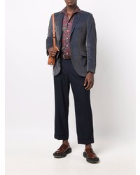 Мужской темно-синий вельветовый пиджак от Etro