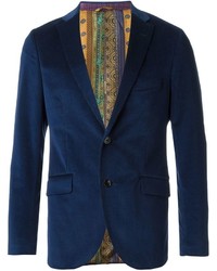 Мужской темно-синий вельветовый пиджак от Etro