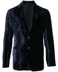 Мужской темно-синий вельветовый пиджак от Giorgio Armani