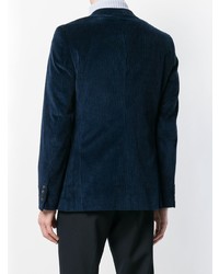 Мужской темно-синий вельветовый пиджак от AMI Alexandre Mattiussi