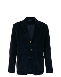 Мужской темно-синий вельветовый пиджак от Lardini