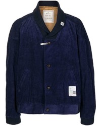 Мужской темно-синий вельветовый пиджак от Maison Mihara Yasuhiro
