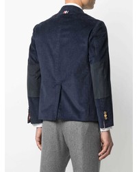 Мужской темно-синий вельветовый пиджак от Thom Browne