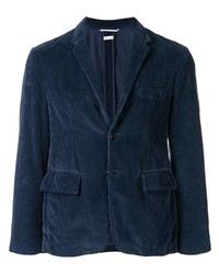 Мужской темно-синий вельветовый пиджак от Thom Browne