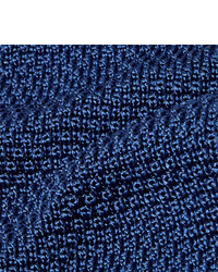 Мужской темно-синий вязаный галстук от Anderson & Sheppard