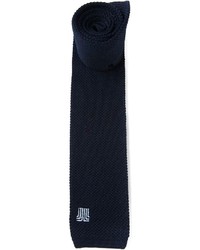 Мужской темно-синий вязаный галстук от Lanvin