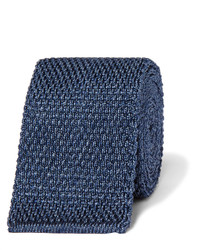 Мужской темно-синий вязаный галстук от Tom Ford