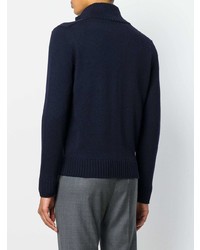 Мужской темно-синий вязаный кардиган от Zanone