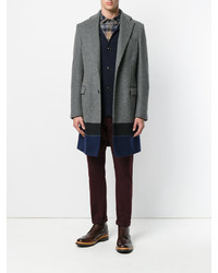 Мужской темно-синий вязаный кардиган от Roberto Collina