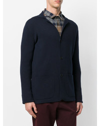 Мужской темно-синий вязаный кардиган от Roberto Collina