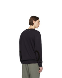 Мужской темно-синий вязаный кардиган от Maison Margiela