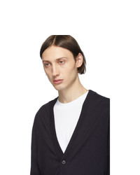 Мужской темно-синий вязаный кардиган от Maison Margiela