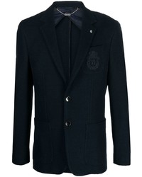 Мужской темно-синий вязаный пиджак от Billionaire
