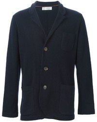Мужской темно-синий вязаный пиджак от Brunello Cucinelli