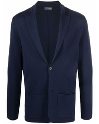 Мужской темно-синий вязаный пиджак от Drumohr
