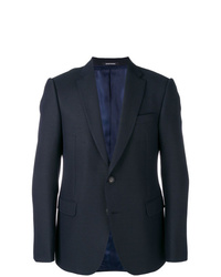 Мужской темно-синий вязаный пиджак от Emporio Armani