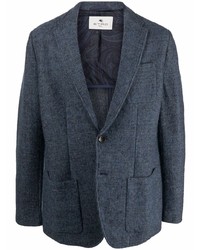Мужской темно-синий вязаный пиджак от Etro
