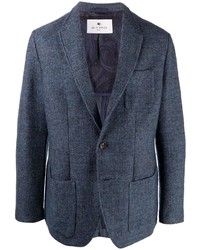Мужской темно-синий вязаный пиджак от Etro