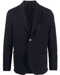 Мужской темно-синий вязаный пиджак от Harris Wharf London