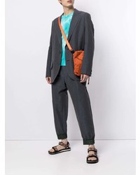 Мужской темно-синий вязаный пиджак от Kolor