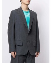 Мужской темно-синий вязаный пиджак от Kolor