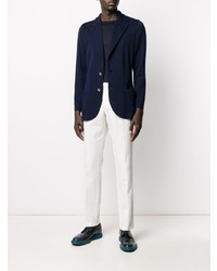 Мужской темно-синий вязаный пиджак от Lardini