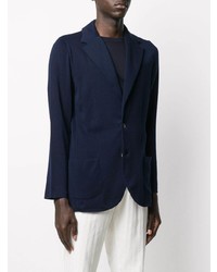 Мужской темно-синий вязаный пиджак от Lardini