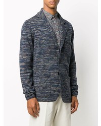 Мужской темно-синий вязаный пиджак от Missoni